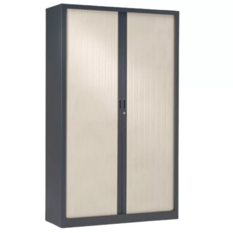 ARIV│Armoire rideau L120xH198 cm│Acier-PVC - décors à choix
