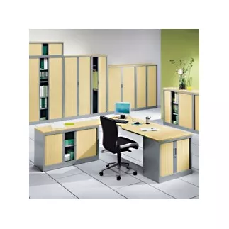 ARIV│Armoire rideau L120xH198 cm│Acier-PVC - décors à choix