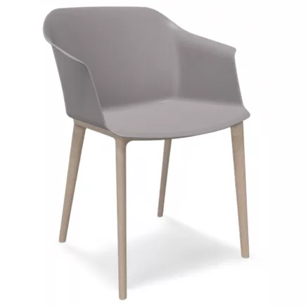 SCOTT│Fauteuil 4 pieds fibrés│Assise PVC│Coloris à choix