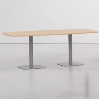 ELOISE│Table conférence tonneau 25mm│8 personnes 2 pieds 200x100