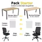 BUROFLEX │Pack Starter│Bureau + Caisson + Chaise