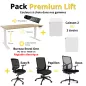 BUROFLEX │Pack Premium Lift│Bureau électrique + Caisson + Chaise BUROFLEX │Pack Premium Lift│Bureau électrique + Caisson + Chaise