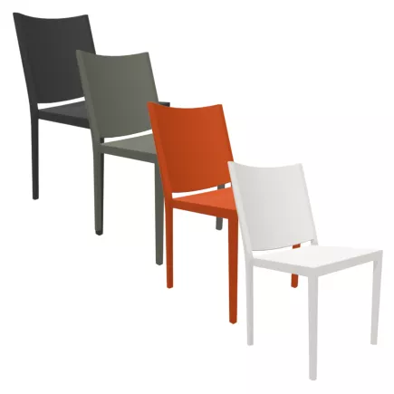 LOGGIA│Chaise de collectivité en polypropylène│4 pieds│Coloris à choix