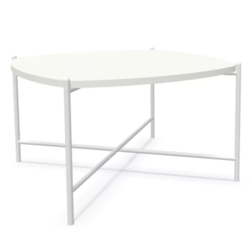 NIDARA│Table basse - plateau bois - carré cintré│Coloris bicolore au choix