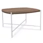 NIDARA│Table basse - plateau bois - carré cintré│Coloris bicolore au choix