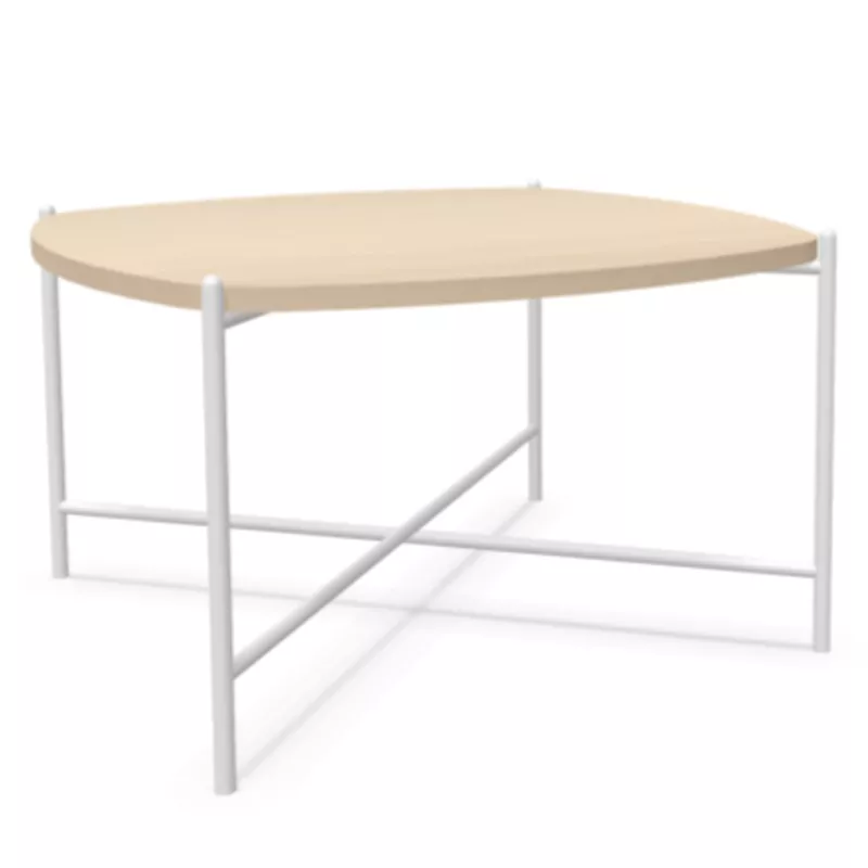 NIDARA│Table basse - plateau bois - carré cintré│Coloris bicolore au choix