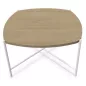 NIDARA│Table basse - plateau bois - carré cintré│Coloris bicolore au choix
