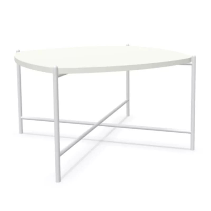 NIDARA│Table basse - plateau bois - carré cintré│Coloris unicolore à choix