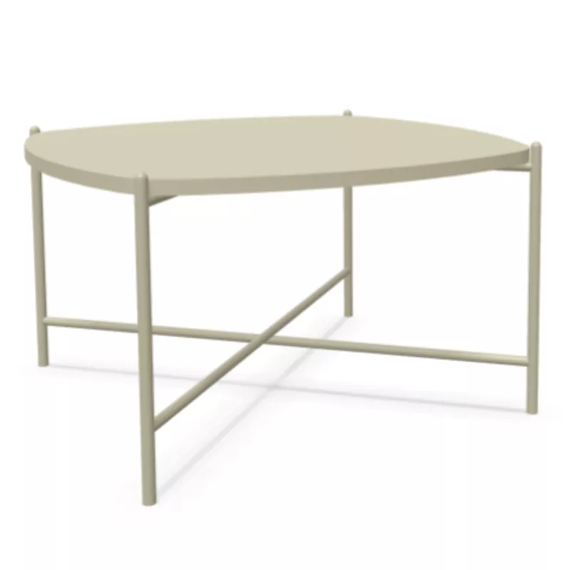 NIDARA│Table basse - plateau bois - carré cintré│Coloris unicolore à choix