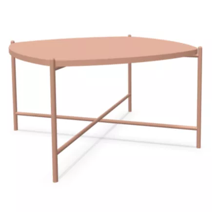 NIDARA│Table basse - plateau bois - carré cintré│Coloris unicolore à choix