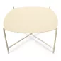 NIDARA│Table basse - plateau métal - carré cintré│Coloris unicolore à choix