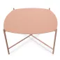 NIDARA│Table basse - plateau métal - carré cintré│Coloris unicolore à choix