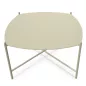 NIDARA│Table basse - plateau métal - carré cintré│Coloris unicolore à choix