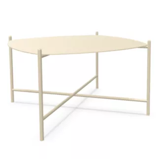 NIDARA│Table basse - plateau métal - carré cintré│Coloris unicolore à choix