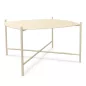 NIDARA│Table basse - plateau métal - carré cintré│Coloris unicolore à choix