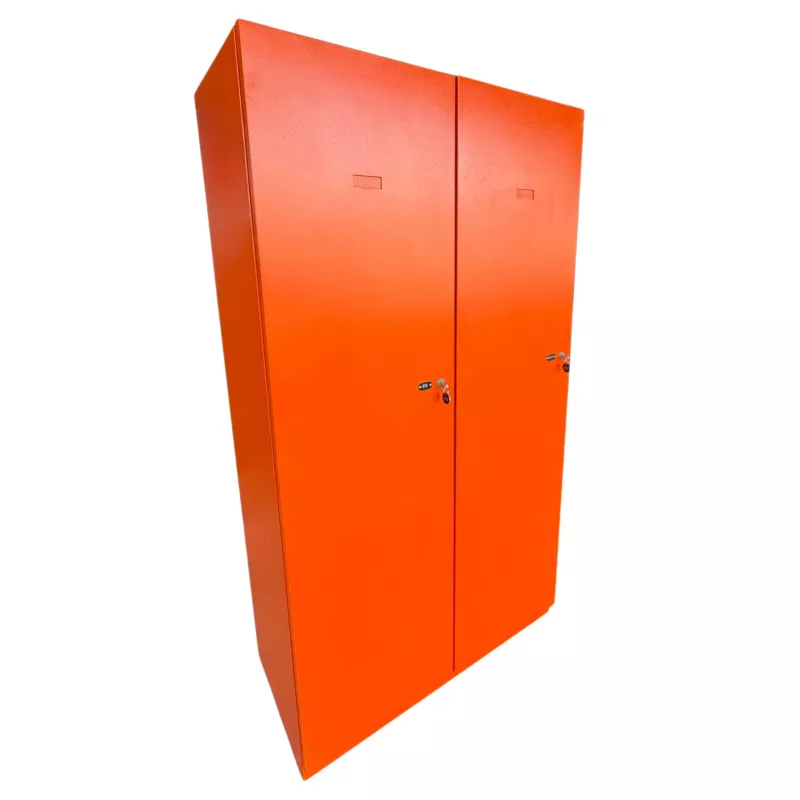 PRO│Vestiaire métallique - 2 casiers L100 cm│Orange