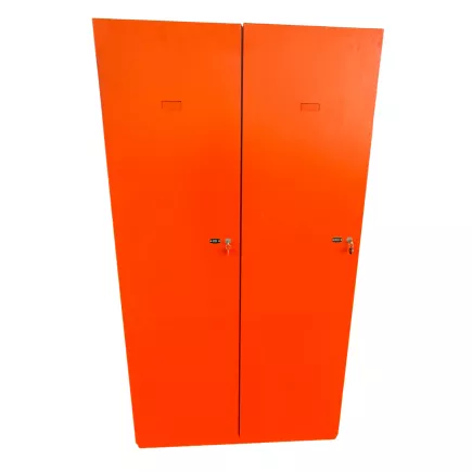 PRO│Vestiaire métallique - 2 casiers L100 cm│Orange