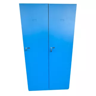 PRO│Vestiaire métallique - 2 casiers L100 cm│Bleu