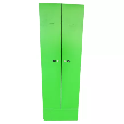 PRO│Vestiaire métallique - 2 casiers L60 cm│Vert