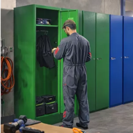 PRO│Vestiaire métallique - 2 casiers L60 cm│Vert