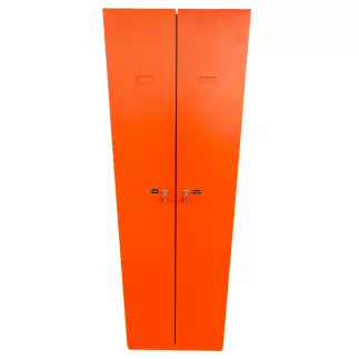 PRO│Vestiaire métallique - 2 casiers L60 cm│Orange
