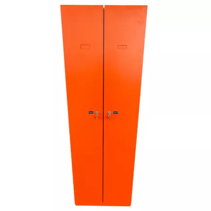 PRO│Vestiaire métallique - 2 casiers L60 cm│Orange