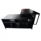STRICTO│Bureau Direction avec meuble retour ouvert L200 cm│Noir