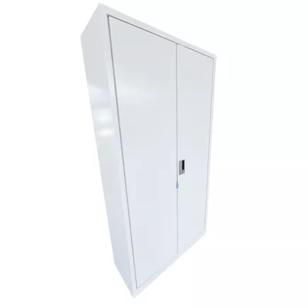 LO LISTA │Armoire portes battante H 195cm - ouverture à 180° │Blanc/argile