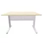 STAR│Bureau droit profondeur 80 cm - voile de fond │Coloris à choix