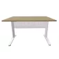 STAR│Bureau droit profondeur 80 cm - voile de fond │Coloris à choix