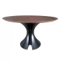 SANMA│Table ronde ø 125cm│Noyer/Noir