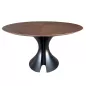 SANMA│Table ronde ø 125cm│Noyer/Noir