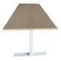 SANMA│Bureau droit L160 x p80 cm│Blanc/Chêne clair