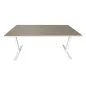 SANMA│Bureau droit L160 cm│Blanc/Chêne clair