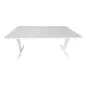 IDOL│Bureau droit L160 x p80 cm - Hauteur réglable│Blanc/blanc
