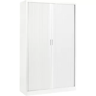 ARIV│Armoire rideau L120xH198 cm│Acier-PVC - Blanc