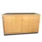 SANMA│Armoire basse - porte coulissantes│Chêne clair huilé