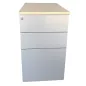 EOL│Caisson hauteur bureau - 3 Tiroirs│Profondeur 60 cm│Erable blanc/Gris aluminium