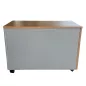 PRO│Caisson sous bureau 964 - 3 tiroirs│Profondeur 80 cm│Chêne clair huilé/gris aluminium