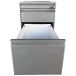 LO LISTA│Caisson sous bureau 964 - 3 Tiroirs │Profondeur 60 cm│Gris anthracite/Gris clair