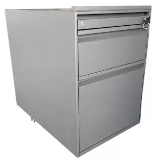 LO LISTA│Caisson sous bureau 964 - 3 Tiroirs │Profondeur 60 cm│Gris anthracite/Gris clair