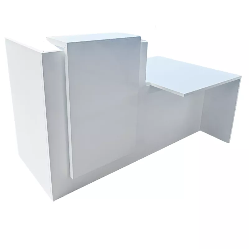 FIFTY FIFTY│Banque Accueil avec accueil PMR gauche│Unicolore blanc