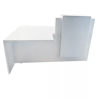 FIFTY FIFTY│Banque Accueil avec accueil PMR droite│Unicolore blanc