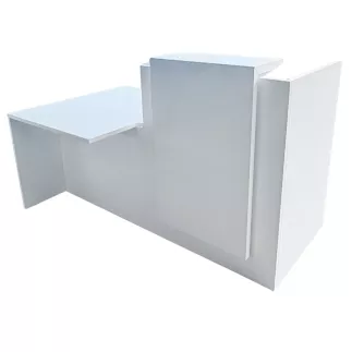 FIFTY FIFTY│Banque Accueil avec accueil PMR droite│Unicolore blanc