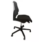 GIROFLEX®│Fauteuil modèle 64-3078│dossier bas│Tissu noir/piètement noir brillant