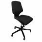 GIROFLEX®│Fauteuil modèle 64-3078│dossier bas│Tissu noir/piètement noir brillant