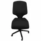 GIROFLEX®│Fauteuil modèle 64-3078│dossier bas│Tissu noir/piètement noir brillant