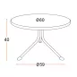 DOLCE│Table basse - plateau rond H40 cm│Coloris à choix