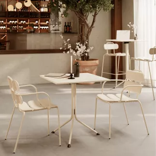 DOLCE│Table carrée à plateau basculant verrouillable H74 cm│Coloris à choix