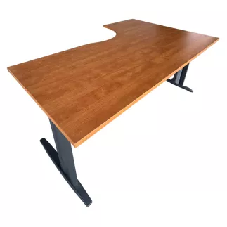 IDOL│Bureau retour à gauche L180/80xP120/60│Pommier de France/Gris anthracite